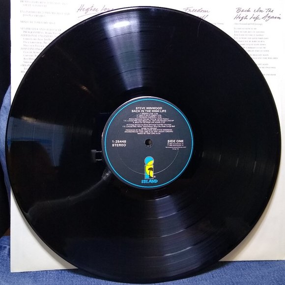 Steve Winwood Back In The High Life 1986 Vinyl record - Picture 3 of 4